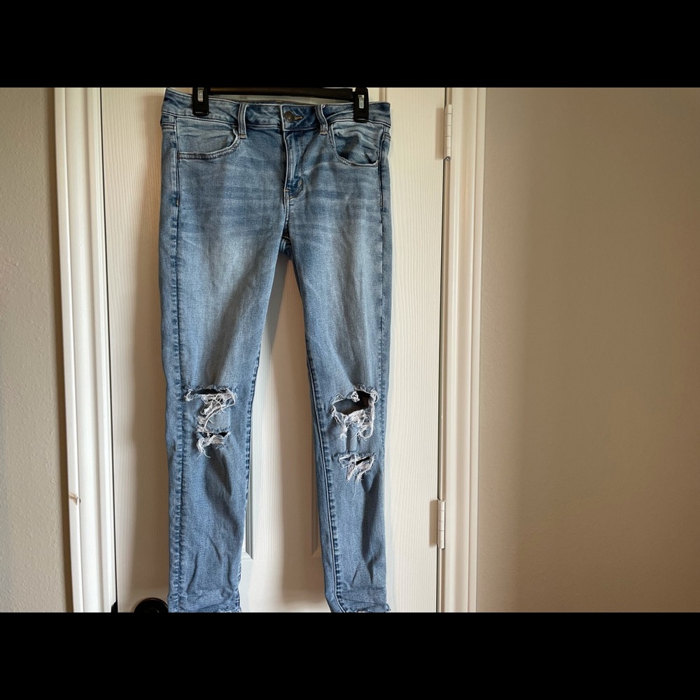 American Eagle Super Stretch Destroyed Jegging 8R